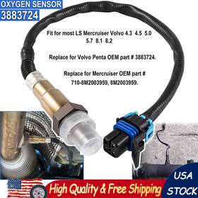 For Mercruiser 3883724 Oxygen Sensor Volvo Penta 4.3 4.5 5.0 5.7 8.1 8.2l 8m2003959