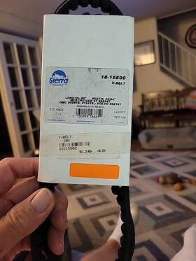 Width96834t Sierra 18-15500 Omc 7.4l &8.2l V8 Gm Belt V 50 Inch Long 29/64 909818