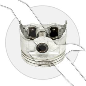 Volvo Penta 826468 Genuine Oem Marine Aq260 Engine Cylinder Piston