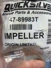 Mercury Marine Mercruiser New Oem Water Pump Impeller, 47-89983T. Fixed Price $15.00.