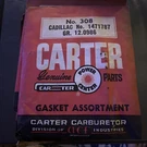 Carburetor Gasket Kit, No. 308, 1946 1947 1948 Cadillac 1471787 595S Single Barr. Fixed Price $8.37.