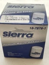 Sierra Marine Oil Filter 18-7878-1. Fixed Price $8.00.