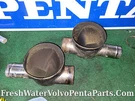 Volvo Penta Muffler End Caps Pn. 854444 854445 740 Big Block Plates Through. Fixed Price $625.00.