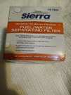 18-7944 Sierra 10 Micron Fuel/water Separating Filter. Fixed Price $12.04.
