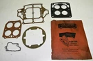 Carburetor Gasket Kit, No. 308, 1946 1947 1948 Cadillac 1471787 595S Single Barr. Fixed Price $15.00.