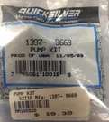New Oem Mercury Quicksilver Mercruiser Pump Kit P/n 1397-9669. Fixed Price $16.02.